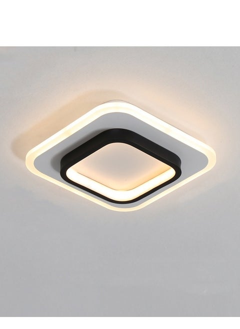 Modern LED Ceiling Light Fixture 21W Square Ceiling Lighting Warm White 3000K Flush Mount Ceiling Light for Hallway Corridor Kitchen Closet Laundry
