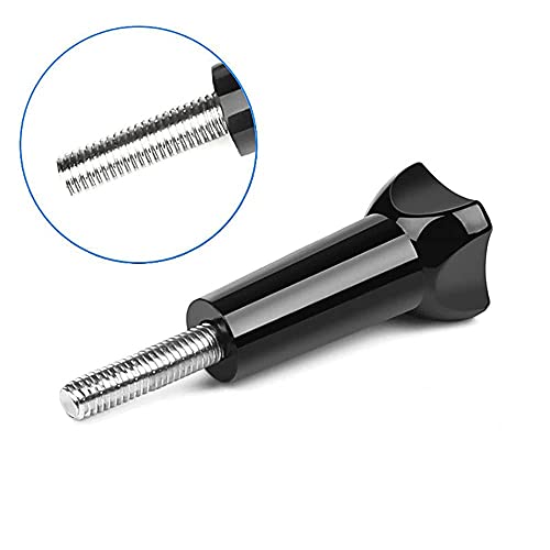 HIFFIN Long Thumbscrew with Cap Thumb Screw Stainless for Go Pro Accessories Monopod Handhold Stick Mount Compatible with All Go Pro Hero Cameras Black - Set of 2 Piece - Image 4