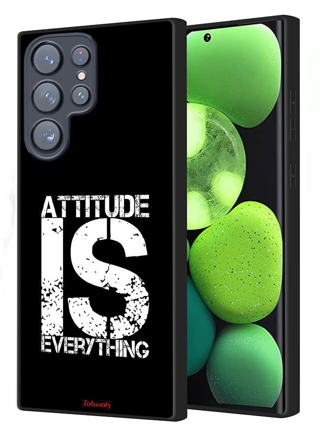 Tolwak Samsung Galaxy S22 Ultra 5G Protective Case Cover Attitude Is Everything - Image 1