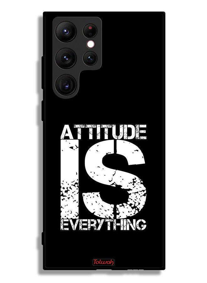 Tolwak Samsung Galaxy S22 Ultra 5G Protective Case Cover Attitude Is Everything - Image 3