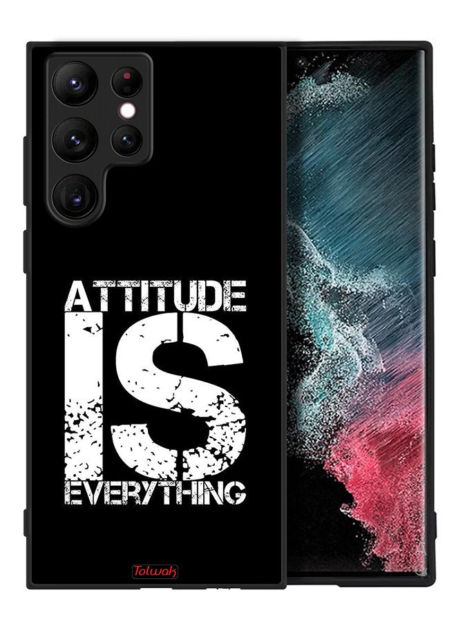 Tolwak Samsung Galaxy S22 Ultra 5G Protective Case Cover Attitude Is Everything - Image 2