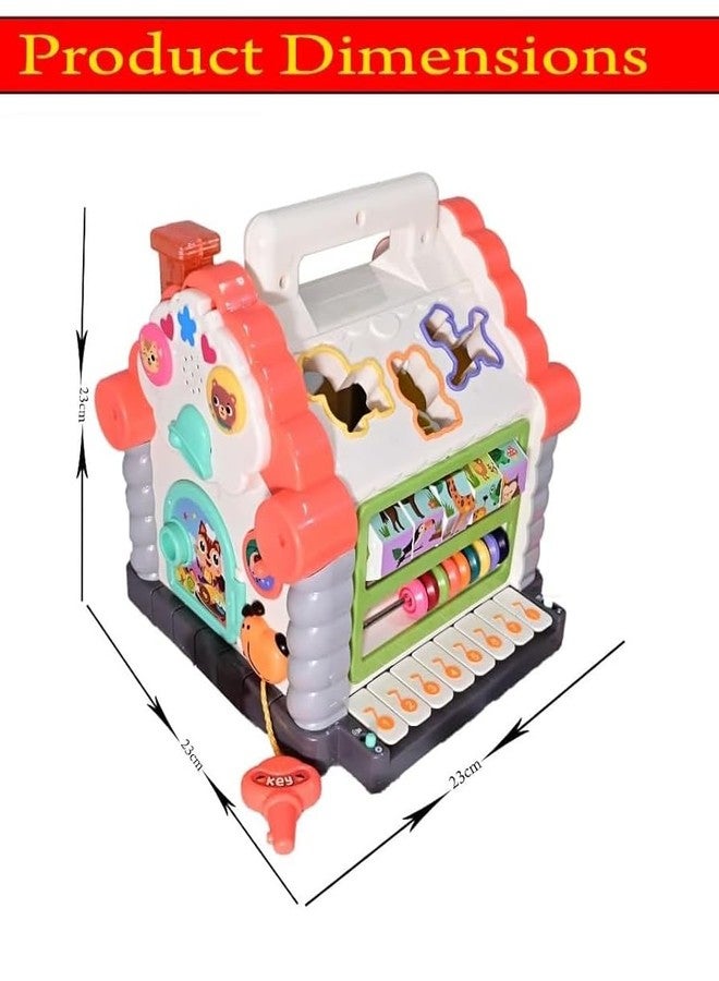 ISTOSY Colourful and Attractive Fun Cottage Musical Baby House Activity Cube for Boys and Girls Educational Toy (Multicolor) - Image 5