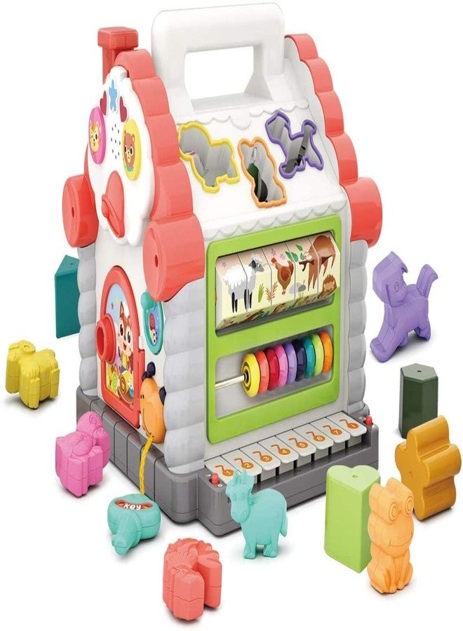 ISTOSY Colourful and Attractive Fun Cottage Musical Baby House Activity Cube for Boys and Girls Educational Toy (Multicolor) - Image 1