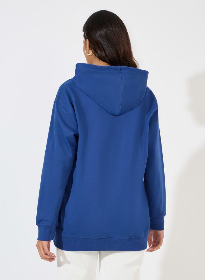 Styli Regular Fit Longline Hoodie  - Image 4