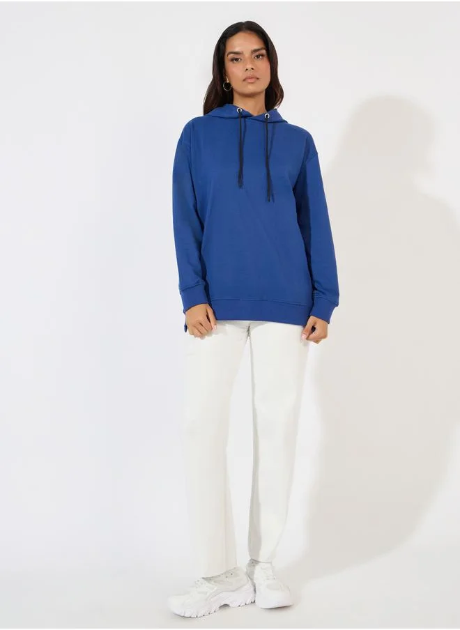 Styli Regular Fit Longline Hoodie
