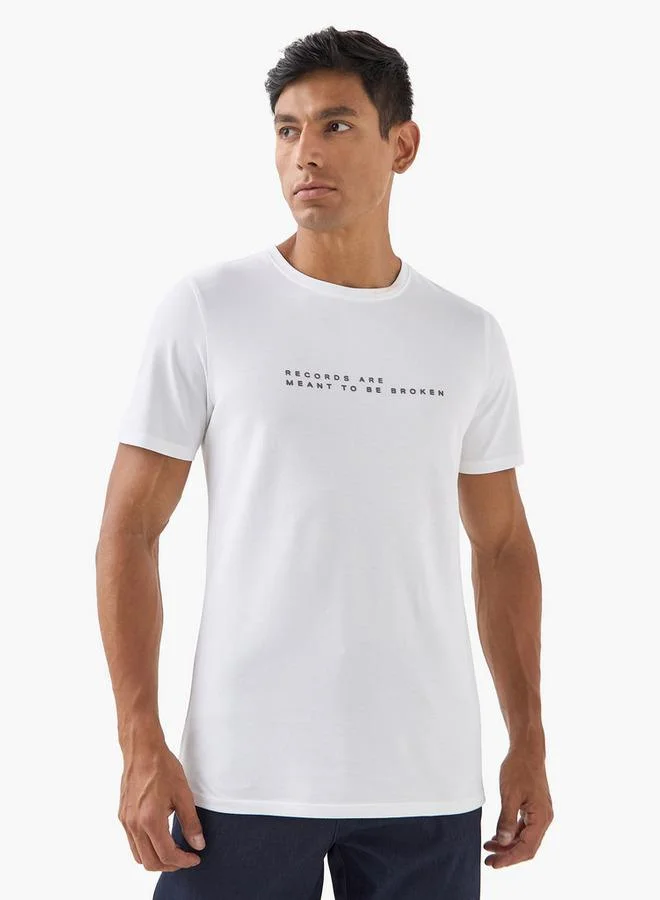 Iconic Iconic Typographic Print T-shirt