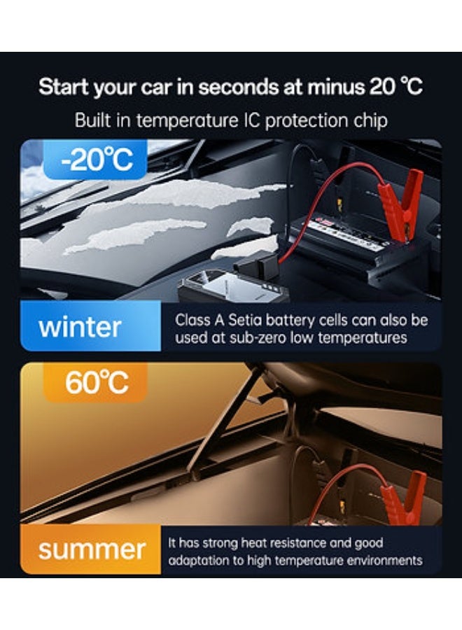 يسيدو مشعِل لبطارية السيارة VC11، بنك طاقة 6000 مللي أمبير، مشبك ذكي لبطارية 12V، محرك 3.0 لتر بنزين - Image 5