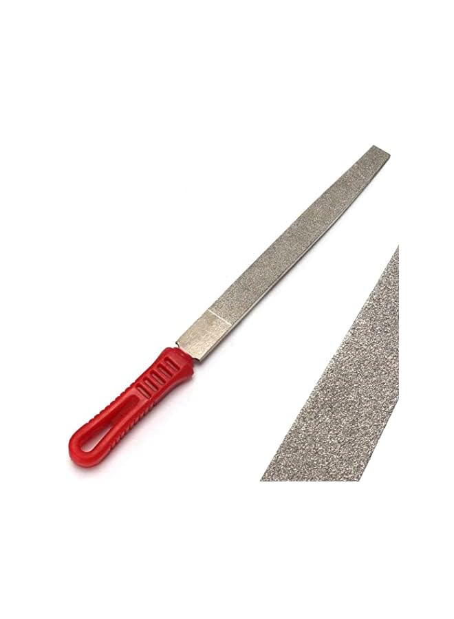 IAF 10" Diamond Flat File Hand Tools Needle Board File Filling Tool for Grinding on Glass, Stone, Ceramic, Marble, Rock, Bone, 120 Grit - Image 2