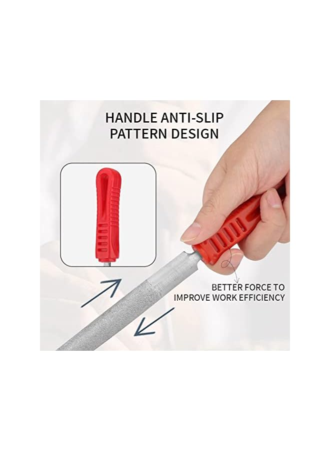 IAF 10" Diamond Flat File Hand Tools Needle Board File Filling Tool for Grinding on Glass, Stone, Ceramic, Marble, Rock, Bone, 120 Grit - Image 3