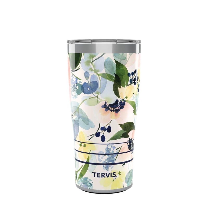 Tervis Traveler Yao Cheng Floral Anemones Triple Walled Insulated Tumbler Travel Cup Keeps Drinks Cold Hot 20oz Stainless Steel
