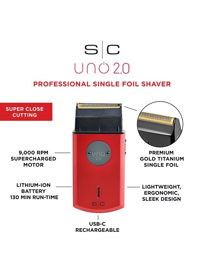 Stylecraft Uno 2.0 Cordless Foil Shaver Mini Travel Size Portable Gold Titanium Premium Head  - Image 4