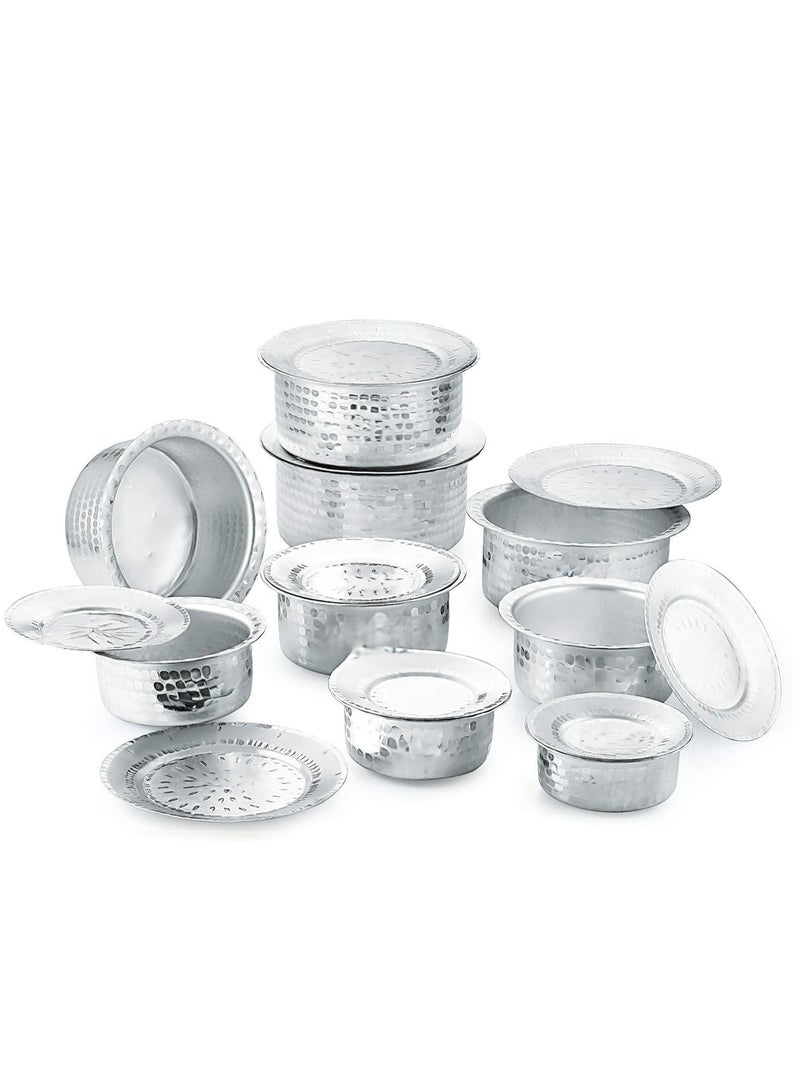 555 Aluminum Pots Set Consisting of 9 Pots  Heavy Indian industry - Image 2