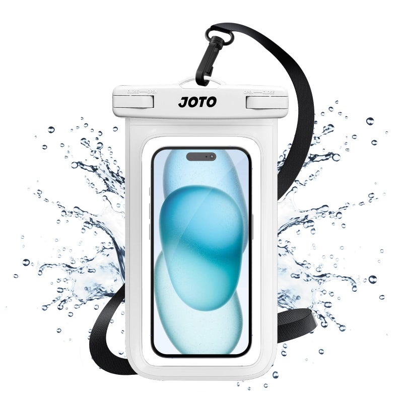 JOTO Up to 7 Universal Waterproof Phone Case for iPhone 17 Air 16 15 14 13 12 11 Plus Pro Max IPX8 Cellphone Dry Bag XR X SE Galaxy S23 S22 S21 S20 S20 S10 Plus Note Pixel White - Image 2