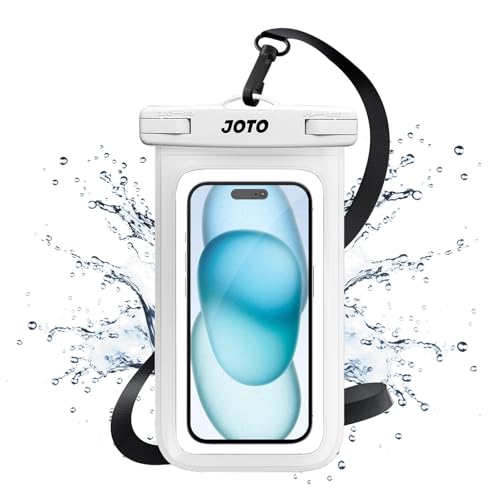 JOTO Up to 7 Universal Waterproof Phone Case for iPhone 17 Air 16 15 14 13 12 11 Plus Pro Max IPX8 Cellphone Dry Bag XR X SE Galaxy S23 S22 S21 S20 S20 S10 Plus Note Pixel White - Image 1