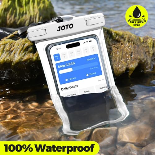JOTO Up to 7 Universal Waterproof Phone Case for iPhone 17 Air 16 15 14 13 12 11 Plus Pro Max IPX8 Cellphone Dry Bag XR X SE Galaxy S23 S22 S21 S20 S20 S10 Plus Note Pixel White - Image 3