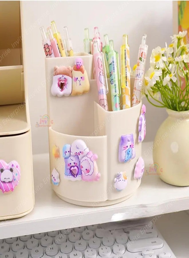 Funspark Cute Little Animals (B) 6 Sheet 3D Puffy Sticker Set – Kawaii Bear, Bunny, Cat & Pastel Animal Self-Adhesive Waterproof Stickers for Kids DIY Crafts, Scrapbook & Decor - Image 2