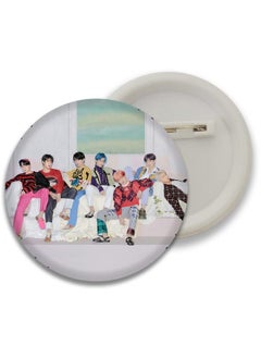 D2c D2C Plastic Premium BTS Round Pin Button Badge - Perfect for Boys, Girls, Men & Women | Trendy KPOP Batches for Bags, Backpacks | Ideal Birthday Gift | Size 58mm Multicolor (0+Years) Pack of 5 D9  - Image 2
