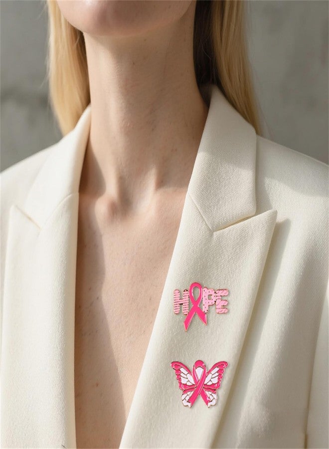 مجموعة دبابيس RLHRNDE للتوعية بسرطان الثدي، 16 قطعة، للنساء والرجال، شارات مينا رقيقة لدعم الناجيات من سرطان الثدي، مناسبة للفعاليات الخيرية والاجتماعية العامة، شارة بالجملة، بيان دعم الناجيات من سرطان الثدي (16 دبوس وردي). - Image 2