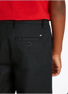 TOMMY HILFIGER Boys' 1985 Collection Chino Shorts - Cotton, Black  - Image 3