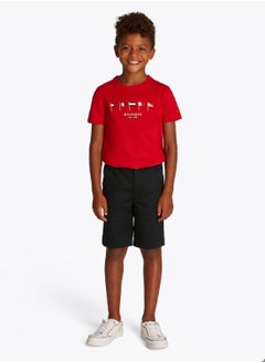 TOMMY HILFIGER Boys' 1985 Collection Chino Shorts - Cotton, Black  - Image 1