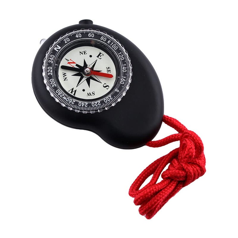 Skywalker 3-in-1 Compass with Built-in Flashlight and Lanyard (Black) - Image 1