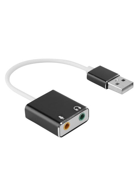 External USB2.0 Audio Sound Card Adapter Free Drive Independent Sound Card for Computer