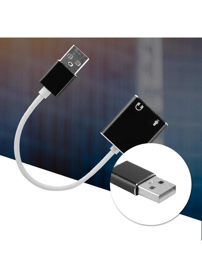 Thoraya External USB2.0 Audio Sound Card Adapter Free Drive Independent Sound Card for Computer  - Image 5