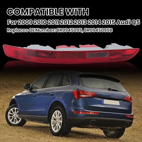 Clidr Rear Bumper Tail Light Lamp for Audi Q5 2009-2015 Rear Bumper Reflector Lower Tail Light Replace 8R0945095 Driver Side (Left) - Image 3