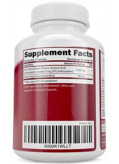 Purely Holistic Tart Cherry Extract Capsules 1,000mg - 50% MORE 180 Capsules, 3 Month Supply - Blend with Tart Cherry and Celery Seed Powder - Powerful Antioxidant for Advanced Uric Acid Cleanse & Joint Support  - Image 4