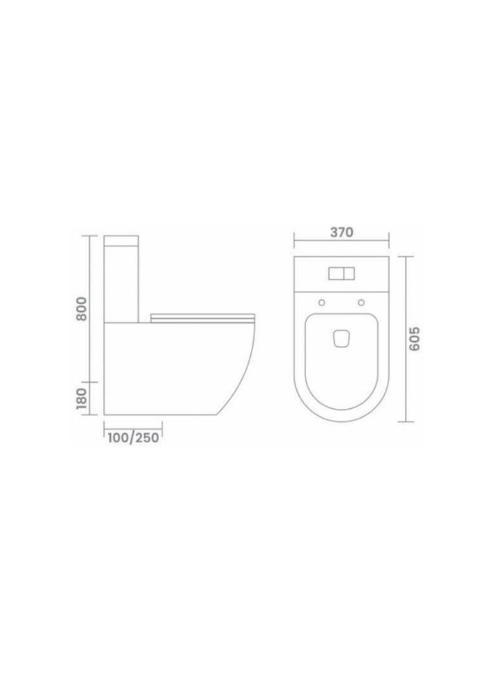 SONET 2060-White TWO PIECES WC S-TRAP - Image 2