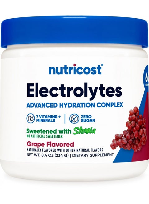 Nutricost Electrolyte Complex Powder (60 Servings, Grape) - Hydration Supplement Drink Mix with Vitamins and Minerals