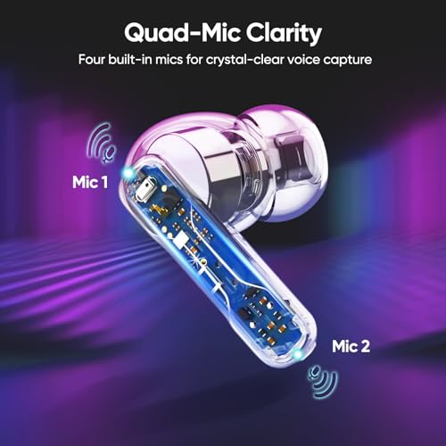 Middle Rabbit SW4 USB Wireless Earbuds for PC and Laptop: Bluetooth Headphones with 2.4GHz Dongle for Work, Wireless Headset for Work, with Microphone, Earphones with Mic for Computer Desktop(White) - Image 4