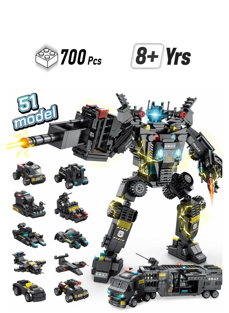 KASTWAVE 51-in-1 Robot Building Kit for Kids STEM Building Toys Erector Set for Boys 8-12 Engineering STEM Projects Construction Building Blocks Toys Gifts for Boys Kids Age  - Image 1