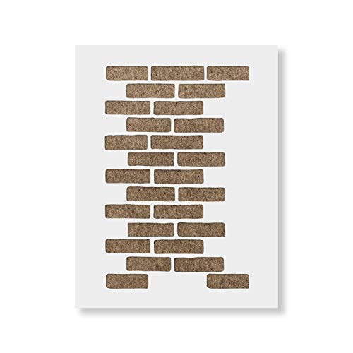 Stencil Revolution Brick Stencil Template - Reusable Pattern Wall Stencil for Painting Walls and Home Decor - Image 1