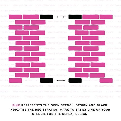 Stencil Revolution Brick Stencil Template - Reusable Pattern Wall Stencil for Painting Walls and Home Decor - Image 4