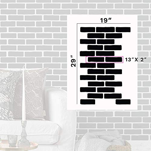 Stencil Revolution Brick Stencil Template - Reusable Pattern Wall Stencil for Painting Walls and Home Decor - Image 3