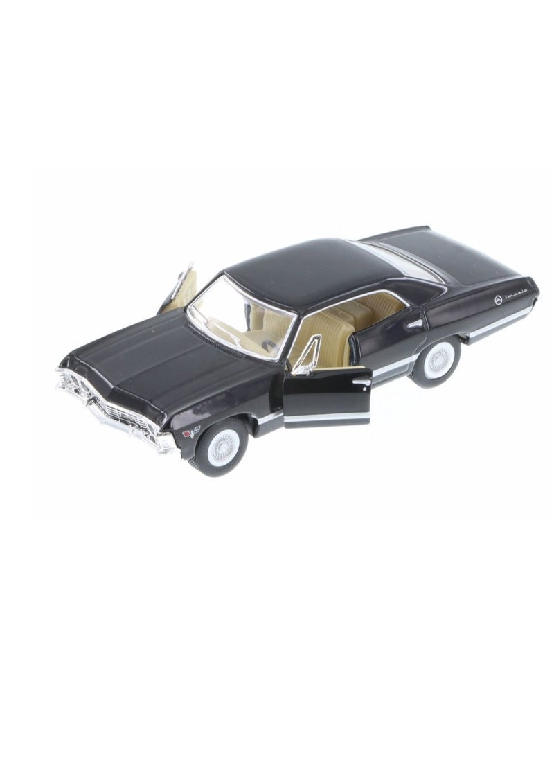 Kinsmart 1/43 Scale Model Compatible with Chevrolet Impala 1967 (Black)  - Image 1