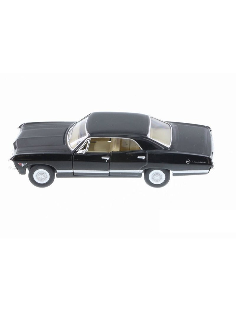 Kinsmart 1/43 Scale Model Compatible with Chevrolet Impala 1967 (Black)  - Image 2