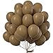 PartyWoo Brown Balloons 100pcs 12 Inch Boho Neutral Coffee Tan Fall Latex Helium Balloons for Wedding Baby Shower Gender Reveal Graduation Safari Woodland Birthday Fall Party Decorations BrownF09 - Image 2