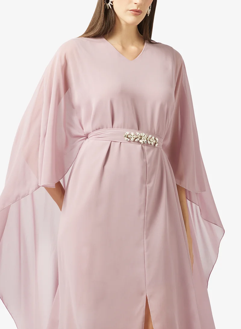 Khizana  Dress With Cape Sleeves for Women | Best Price UAE