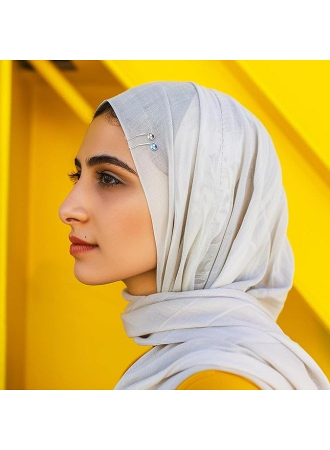 24 قطعة دبوس حجاب للنساء – مشابك وشاح لؤلؤية، دبابيس وشاح ملونة، بروش دبوس، دبابيس أمان للشالات والوشاحات والسترات – طقم إكسسوارات حجاب أنيق - Image 5