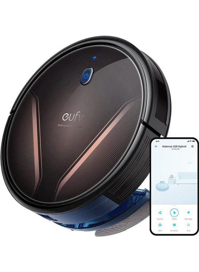 eufy RoboVac G20 Hybrid Robot Vacuum Cleaner With Mop, Dynamic Navigation, 2500 Pa Strong Suction, 2-In-1 Vacuum and Mop, Ultra-Slim, App, Voice Control, Compatible With Alexa, Ideal For Daily Messes 450 ml 14 W AN.T2258K11.BK Black - Image 1
