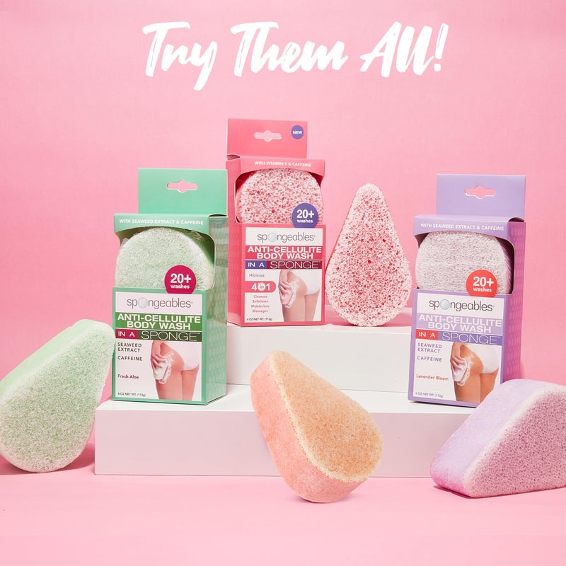 spongeables Spongables Pedi Scrub Foot Exfoliating 20+ Wash Sponge, Clean & Fresh, 3 Count - Image 3