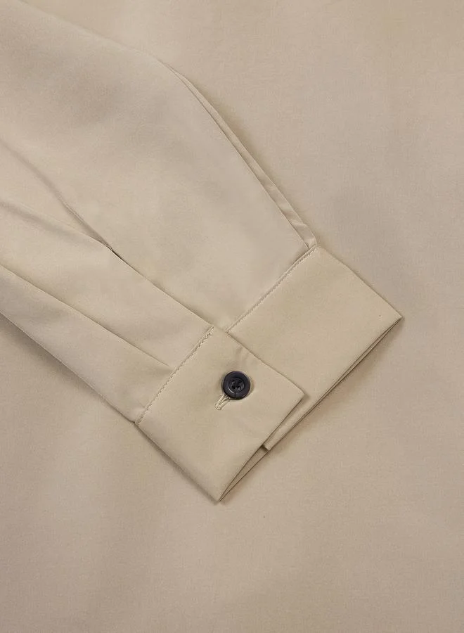 تايك تو جاكيت رجالي سادة بجيوب وأكمام طويلة