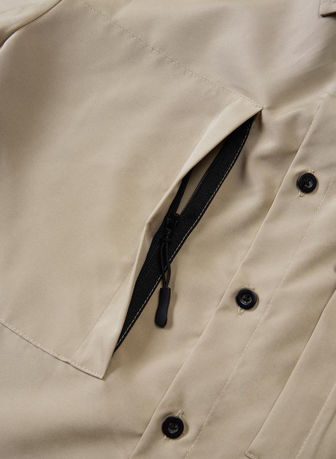 Take Two Men Solid Pocket Detail Long Sleeve Jacket - Image 3