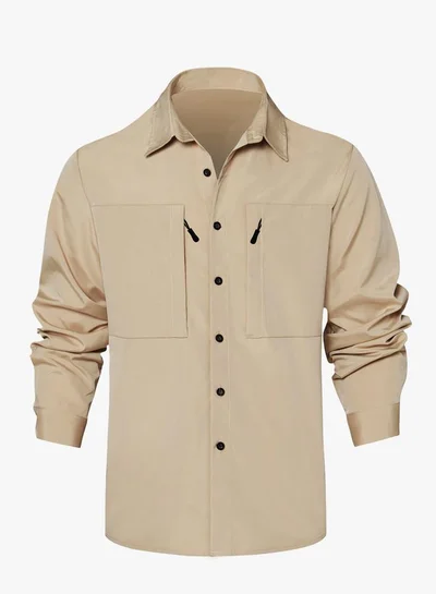 تايك تو جاكيت رجالي سادة بجيوب وأكمام طويلة