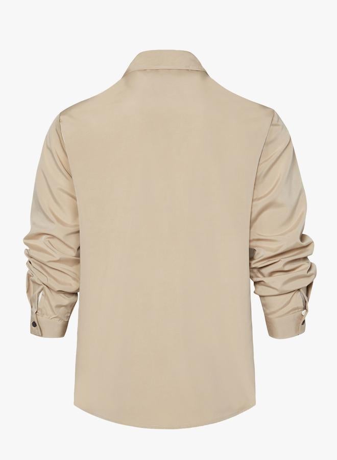 Take Two Men Solid Pocket Detail Long Sleeve Jacket - Image 4