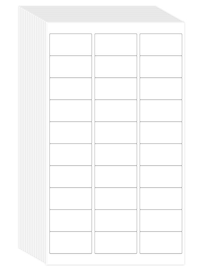 L LIKED 100 Sheets Mailing Address Labels Printable White Sticker Paper, Laser/Inkjet Printing - Matte 1" x 2-5/8" 30 per Sheet (3000 Labels, 100 Sheets) - Image 1