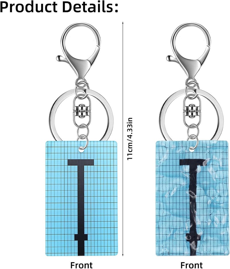 PLwelth Swim Pool Keychain Bag Charms for Handbags Funny Swim Pool Accessories for Women Men Swimming Lover Keychains Gifts for Keys Backpack Wallet Purse Cool Summer Gifts for Swimming Instructor - Image 3