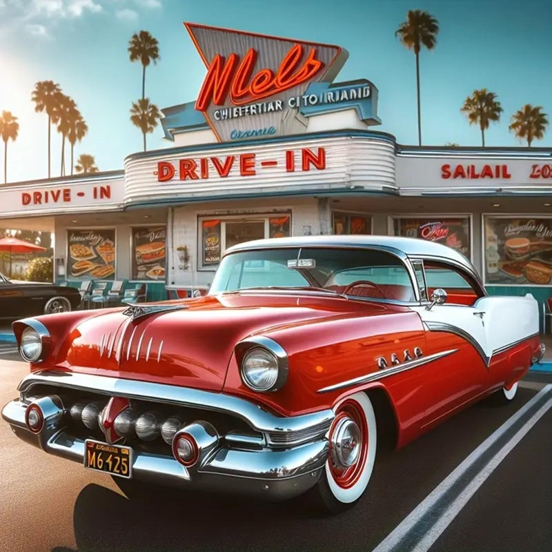 KTHOFCY 5D DIY Diamond Painting Kits for Adults Classic Amertcan Muscle car Full Drill Embroidery Cross Stitch Crystal Rhinestone Paintings Pictures Arts Wall Decor Painting Dots Kits 118X118 inch - Image 3
